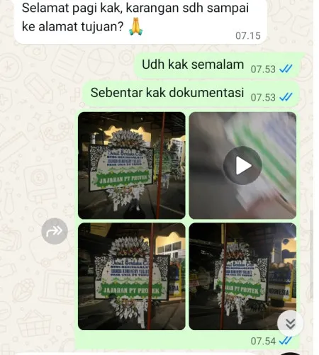 Pengiriman Papan Bunga Selamat Kebagusan